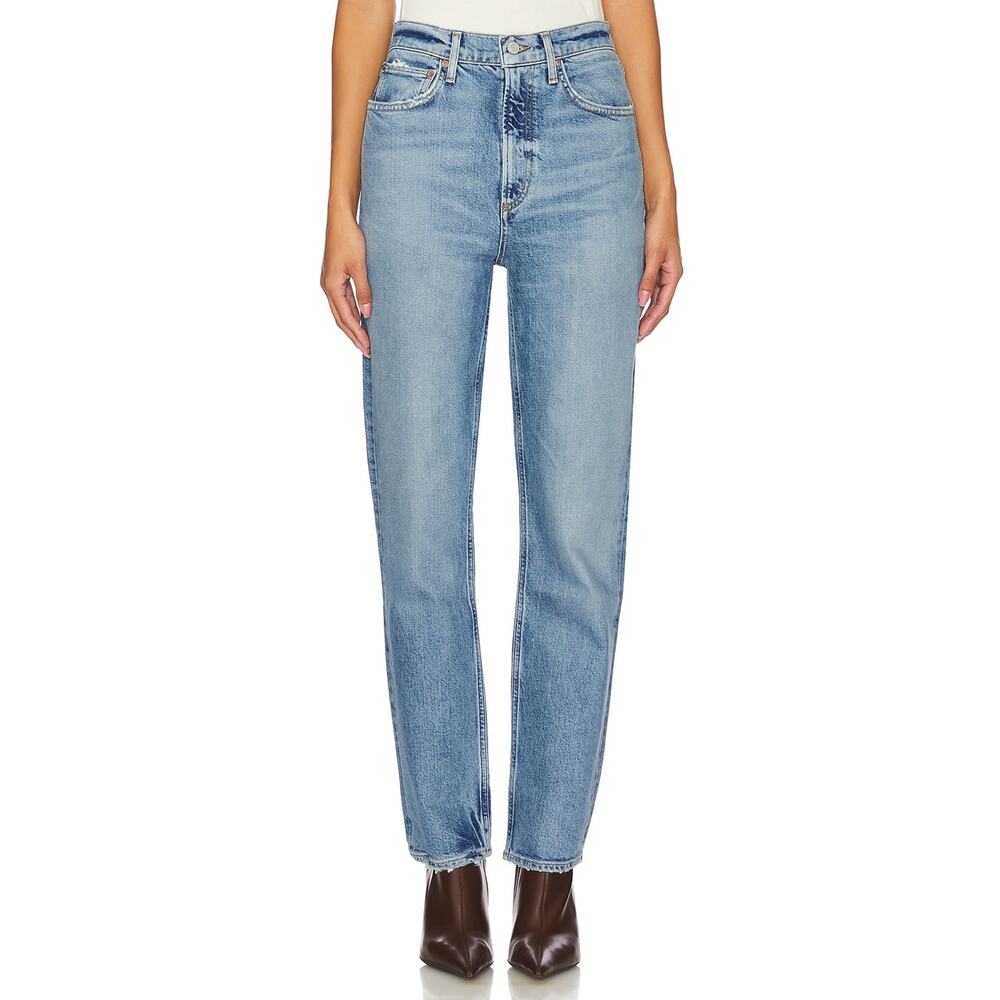 Agolde High Rise Stovepipe Denim Jeans Classic Blue Size 27